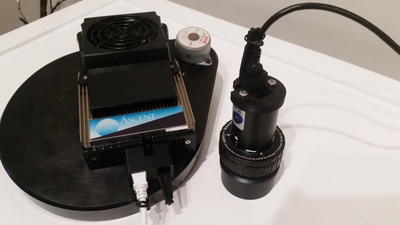 Brackets mounted on cameras