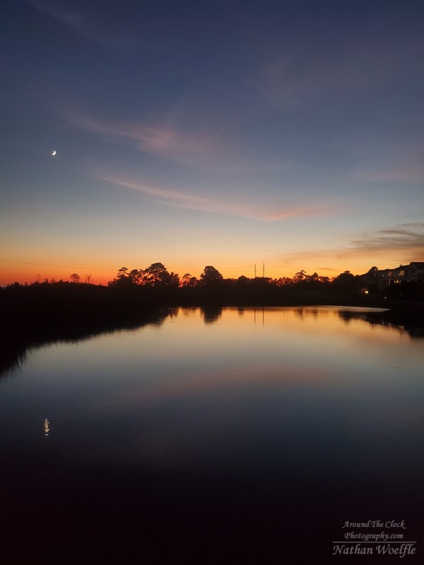 Moon at sunset